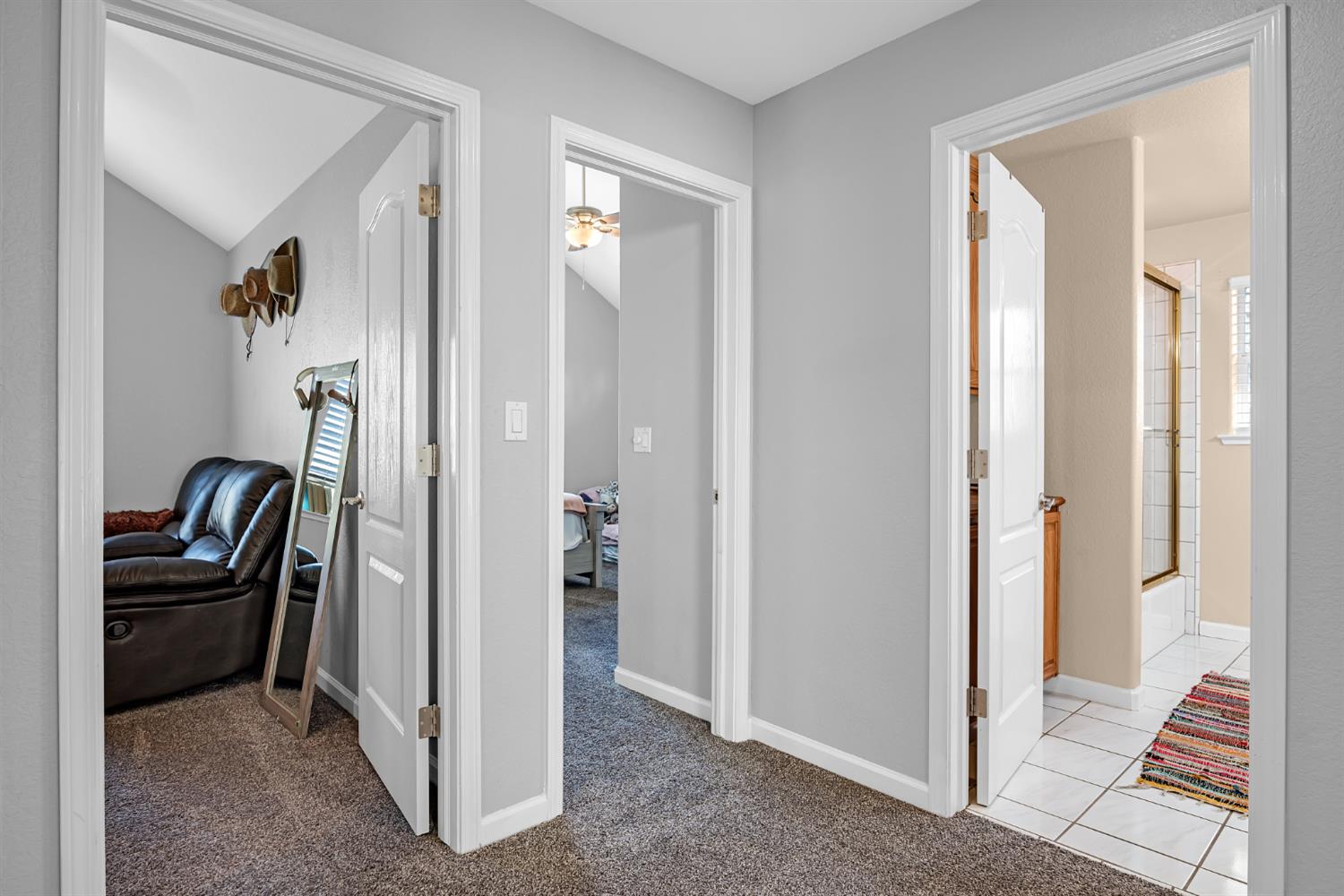 5772 Dragon Springs Road Placerville, CA 95667 - Photo 45 of 85 a view of a hallway with closet and a livingroom