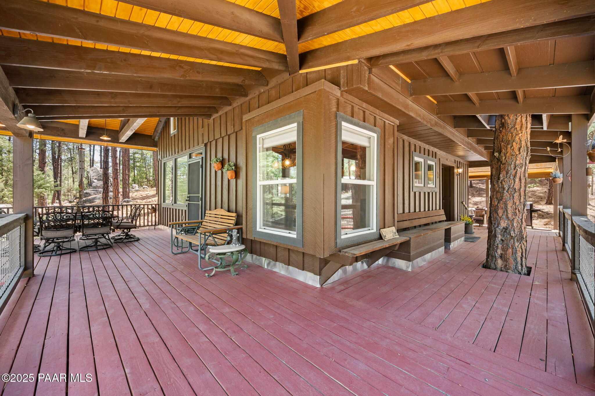 6231 South Champion Way Road Prescott, AZ 86303 - Photo 30 of 43 a view of outdoor space with wooden floor and furniture