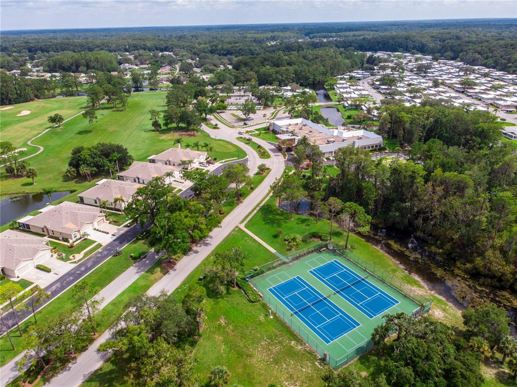 11817 Bayonet Lane New Port Richey, FL 34654 - Photo 18 of 32 an aerial view of residential houses with outdoor space and swimming pool