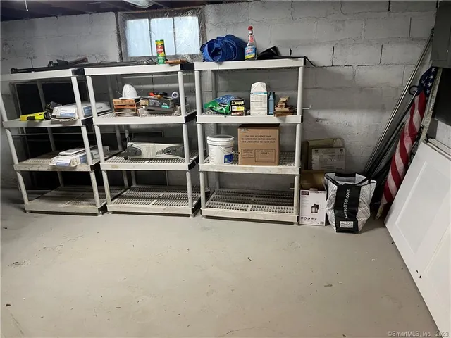 a view of storage and utility room