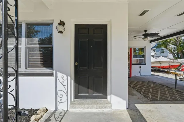 a view of front door of house