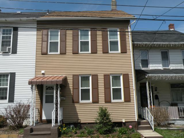 a front view of a house