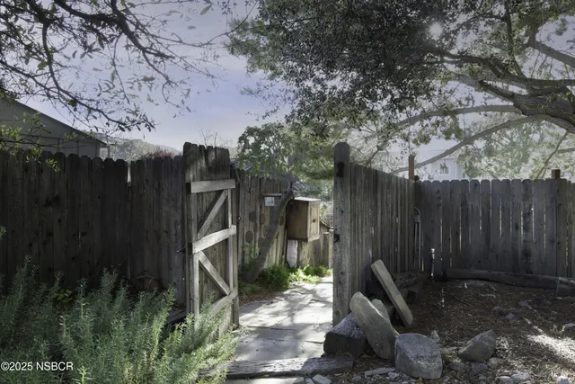 a backyard of a house