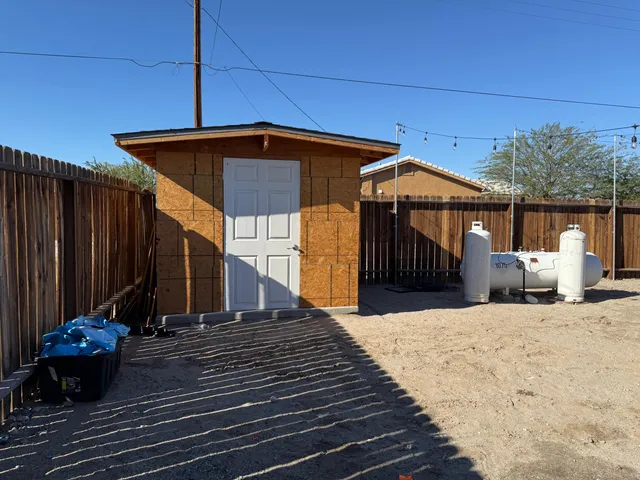 a side view of a house