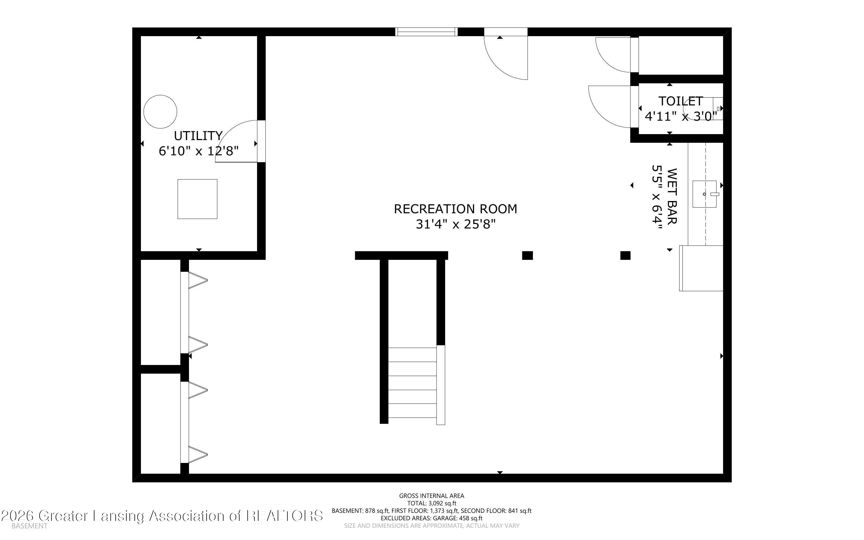 6464 Lounsbury Road Williamston, MI 48895 - Photo 92 of 92 Lower Walkout Level Floorplan