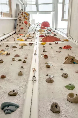 a bathroom with a tub and shower