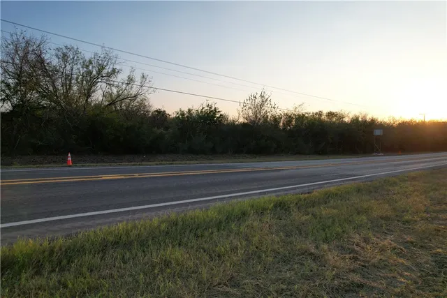 a view of backyard with green space