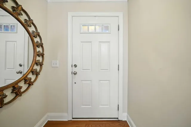 a view of an entryway with staircase