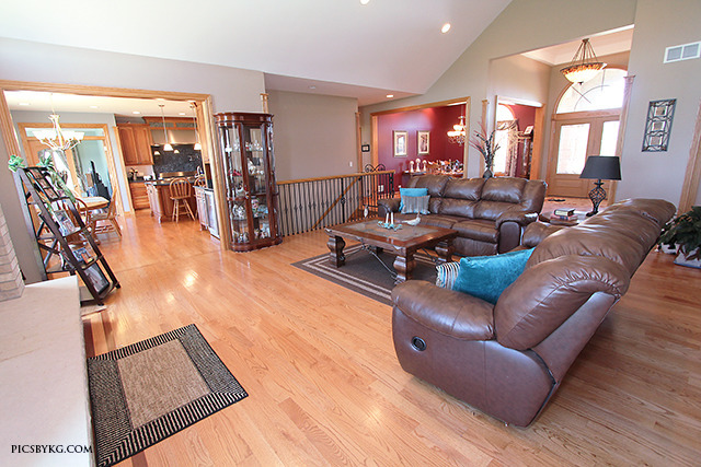 8001 East Tryon Grove Road Richmond, IL 60071 - Photo 6 of 24 a living room with furniture or couch and a view of kitchen