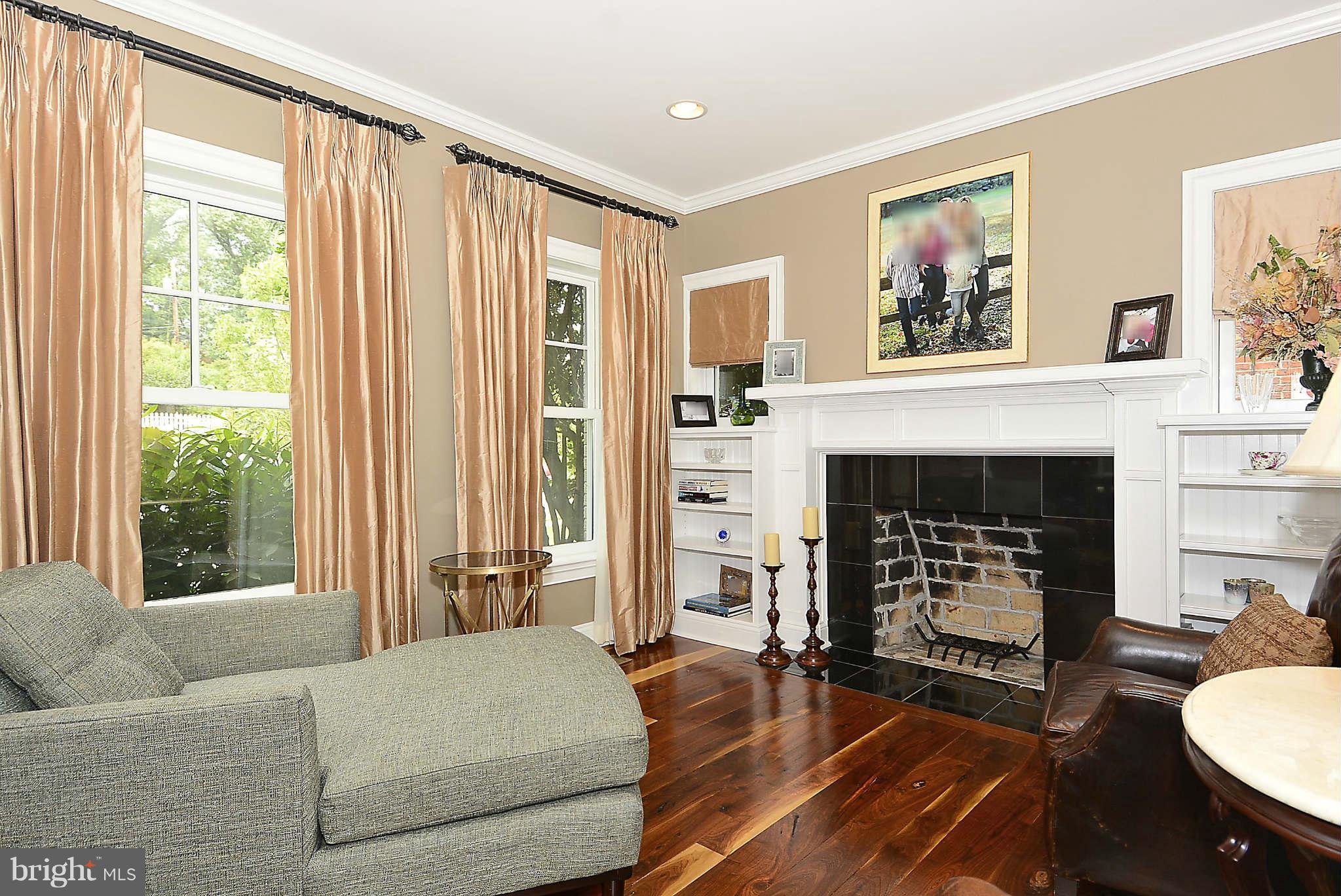 4430 19th Road North Arlington, VA 22207 - Photo 4 of 30 Living Room with Wood Burning Fireplace