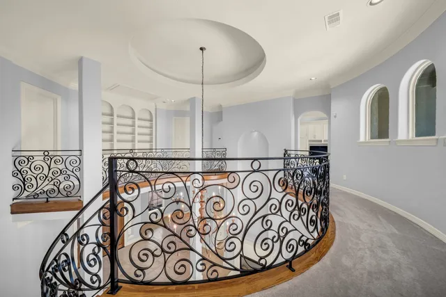 a view of a hallway with entryway