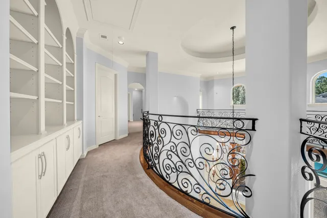 a view of a hallway with entryway