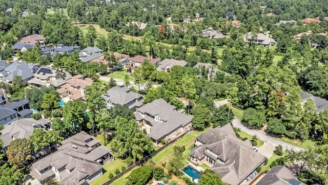 an aerial view of multiple house