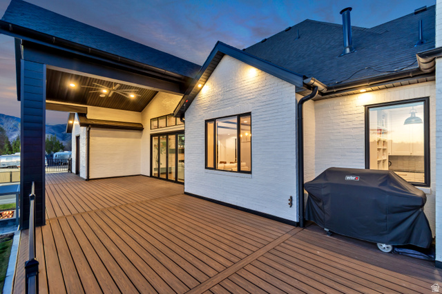 1720 Hillcrest Circle Mapleton, UT 84664 - Photo 11 of 116 Wooden deck with a grill