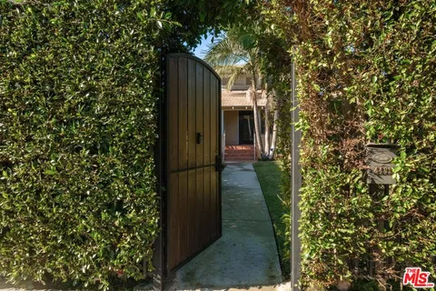 a view of a wooden door