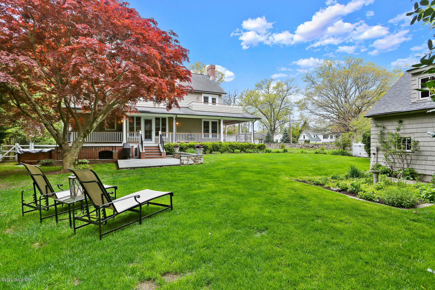 23 Palmer Terrace Riverside, CT 06878 - Photo 39 of 45 a view of a house with a yard porch and sitting area