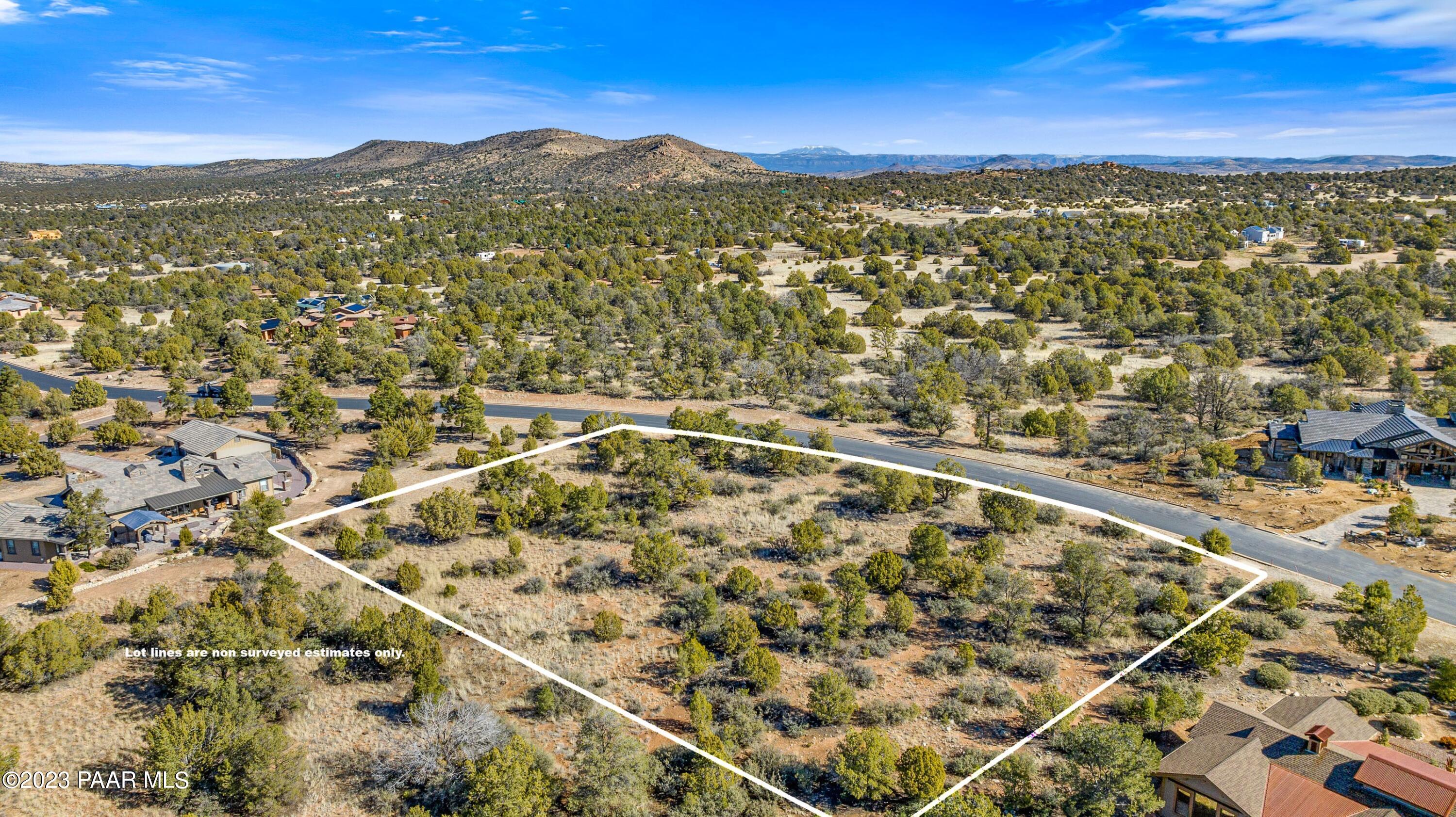 5040 West Three Forks Road Prescott, AZ 86305 - Photo 3 of 11 Aerial 4 Lot Lines