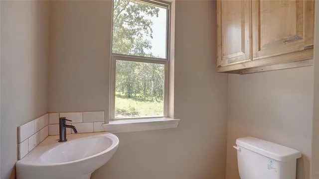 a bathroom with a sink and a toilet