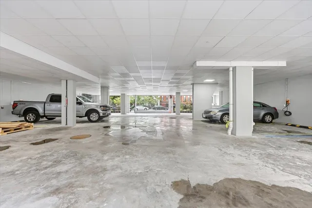 a front view of a multi story building