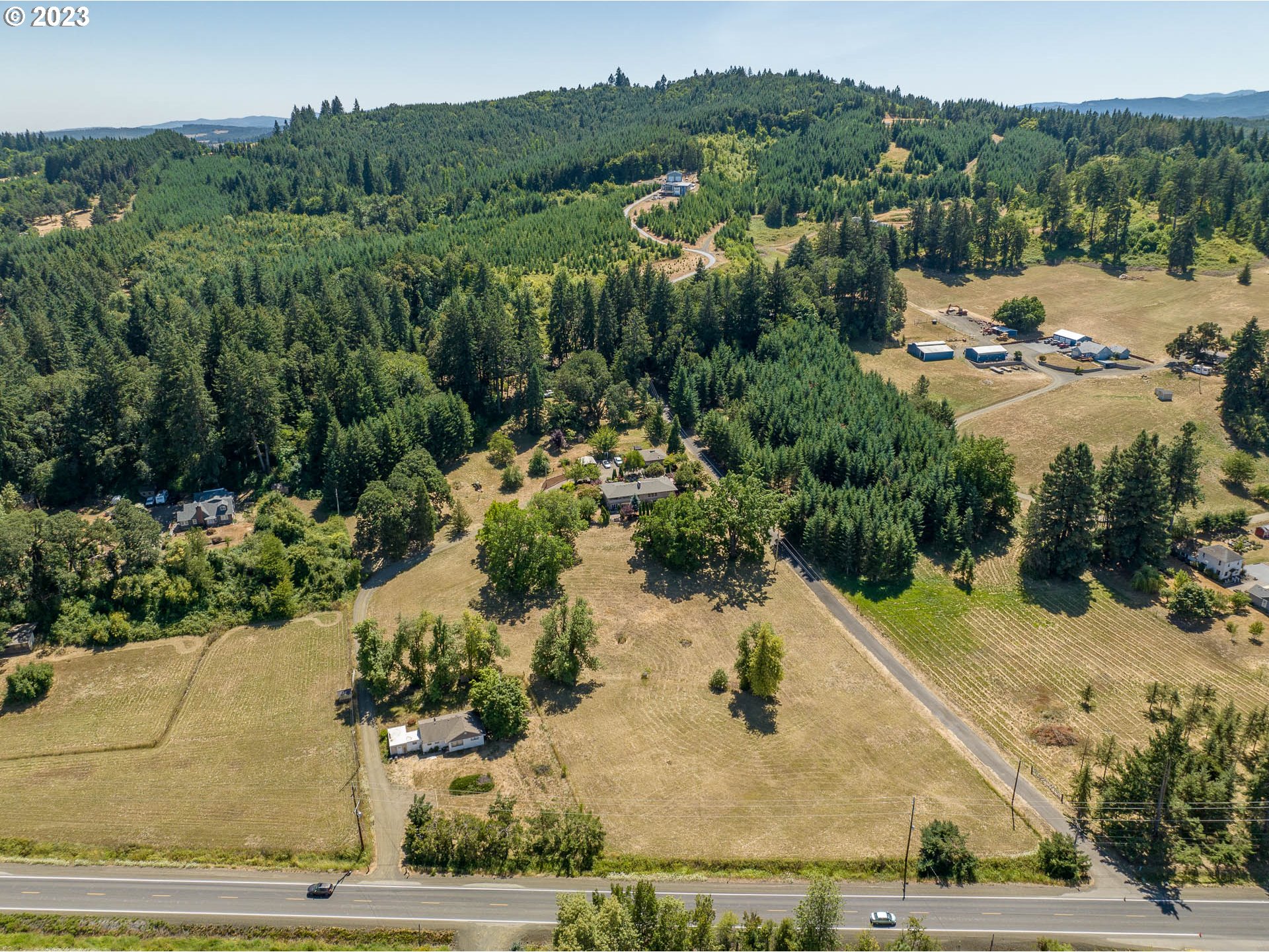 12750 Clow Corner Road Dallas, OR 97338 - Photo 40 of 43 an aerial view of a house with a yard