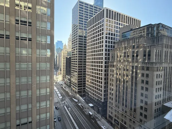 a view of a tall building