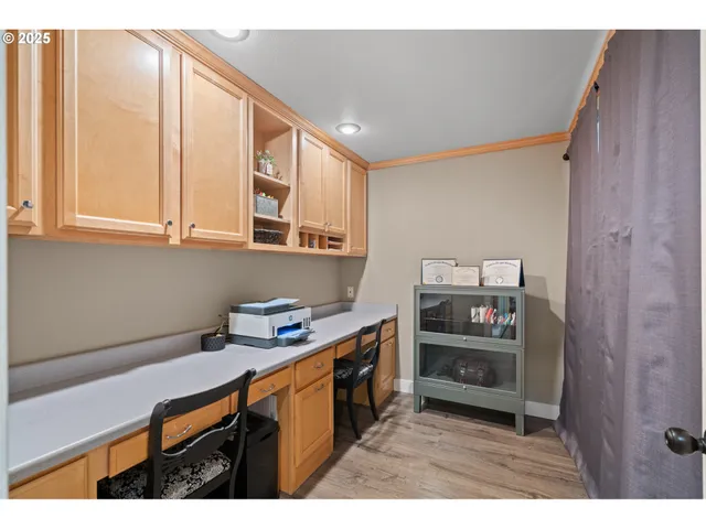 a kitchen view of a stove