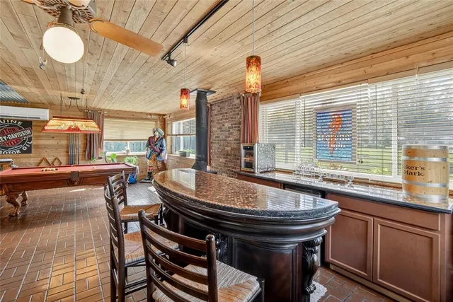 a bedroom with a bed and a walk in closet