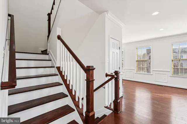 a view of a hallway with closet