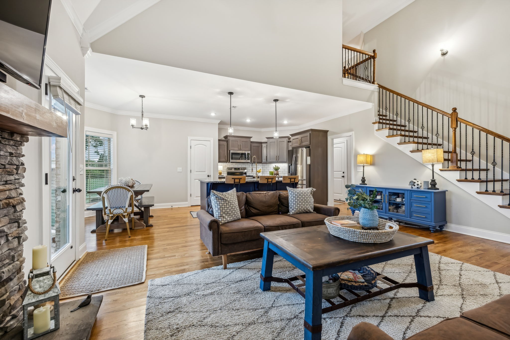 718 Walnut Grove Road Christiana, TN 37037 - Photo 13 of 49 a living room with lots of furniture and kitchen view