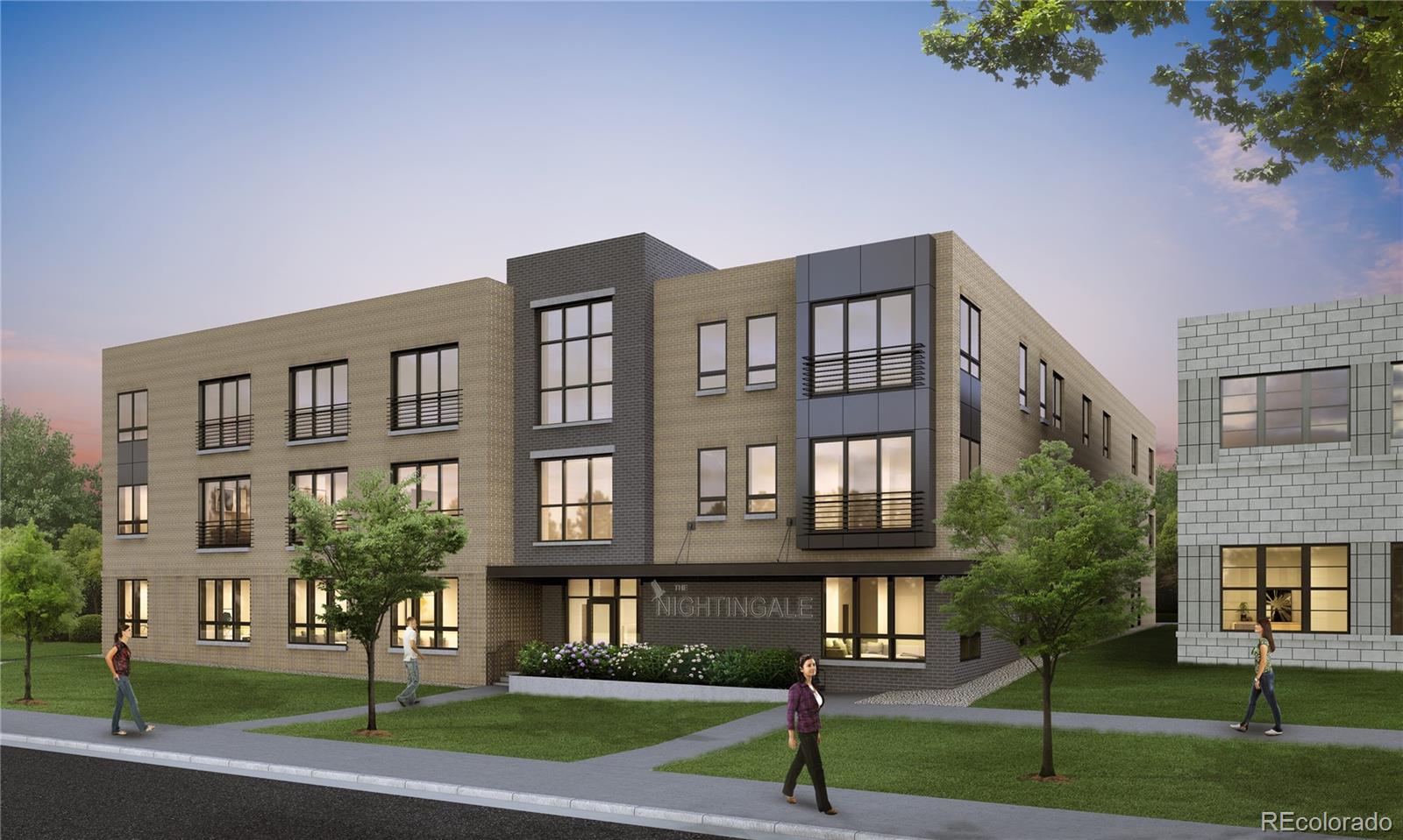 2120 North Downing Street, Unit 203 Denver, CO 80205 - Photo 1 of 10 a front view of a residential apartment building with a yard