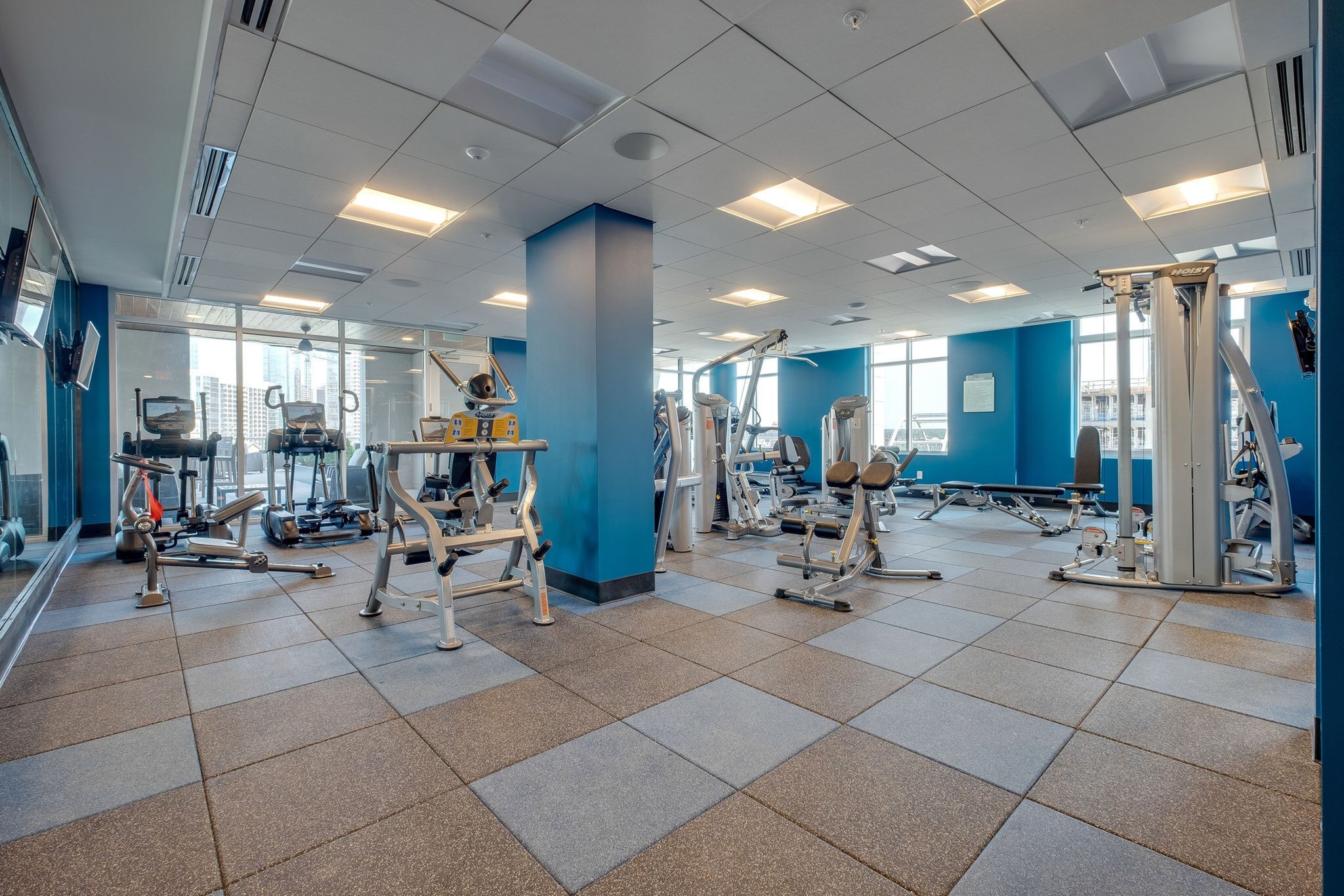 20 Rutledge Street, Unit 407 Nashville, TN 37210 - Photo 34 of 39 a view of a room with gym equipment