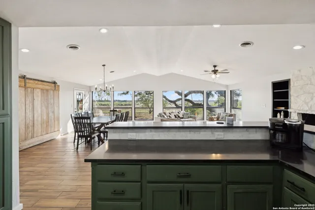 a view of an ocean beach