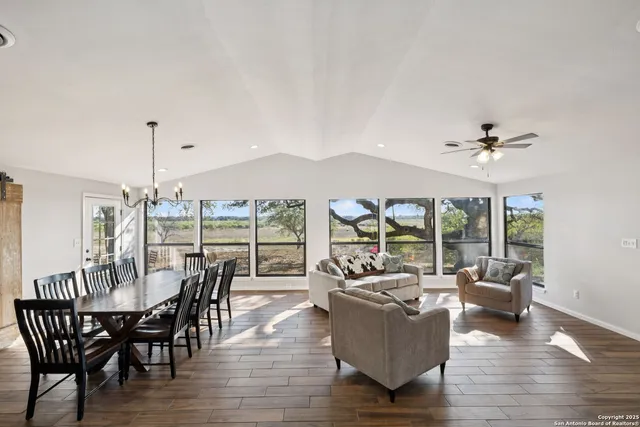 a view of an ocean beach and mountain
