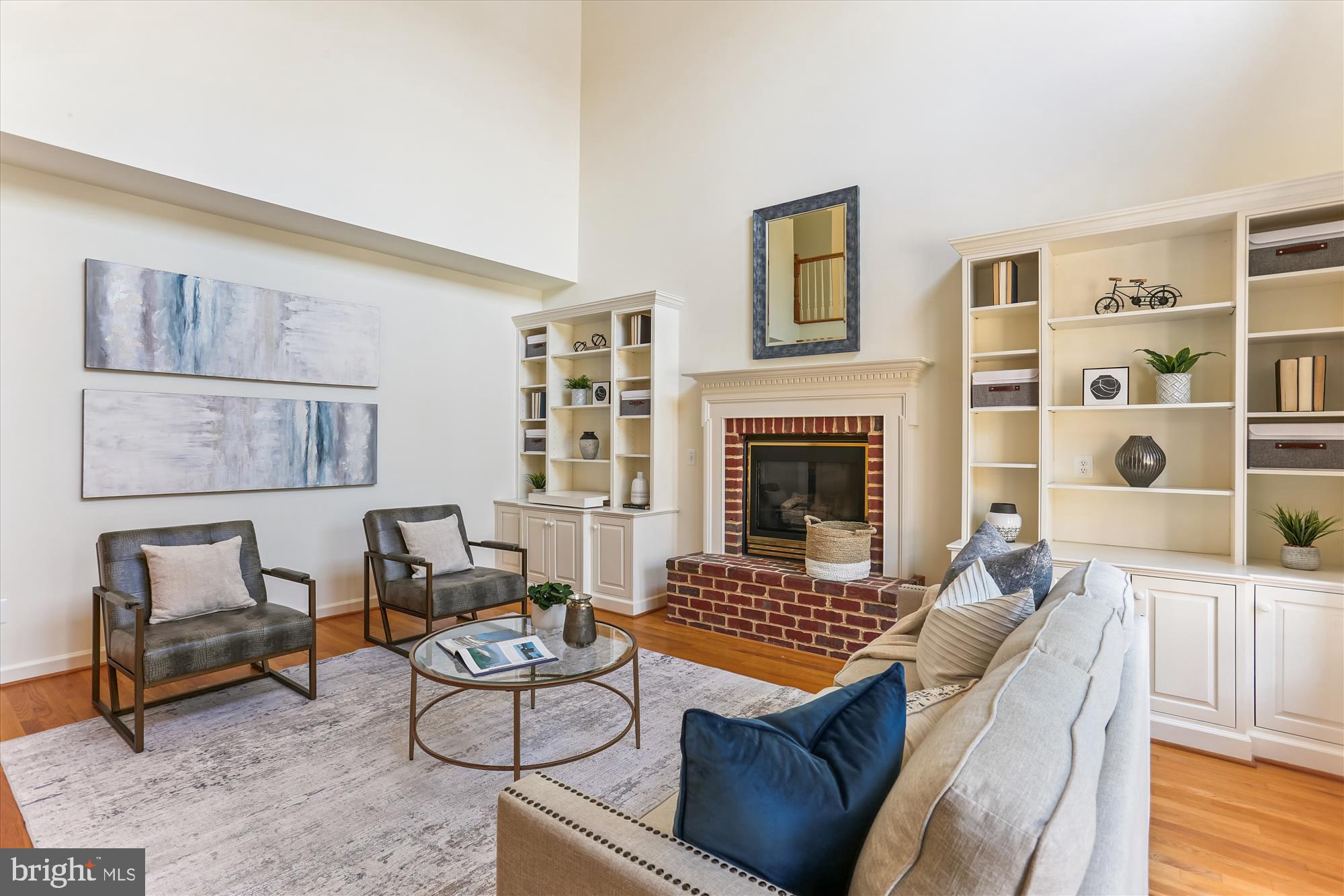 403 Kent Oaks Way Gaithersburg, MD 20878 - Photo 24 of 76 a living room with furniture and a fireplace