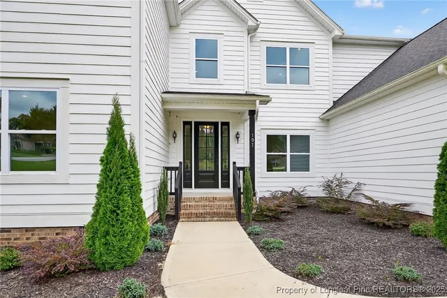 a front view of a house