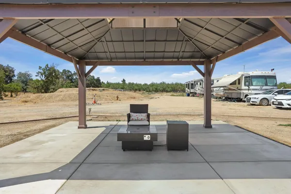 a view of a terrace with outdoor space