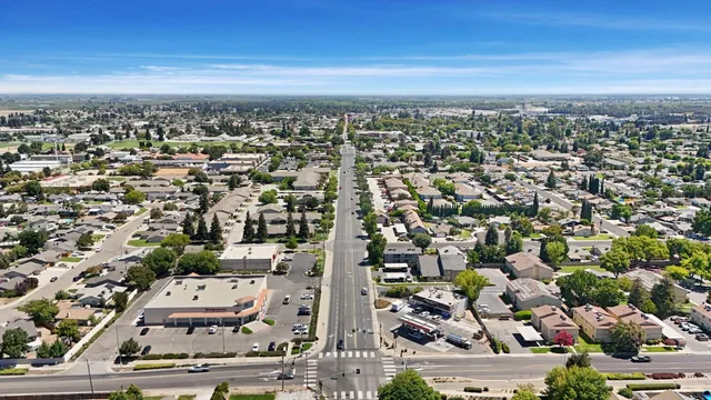 an aerial view of multiple house