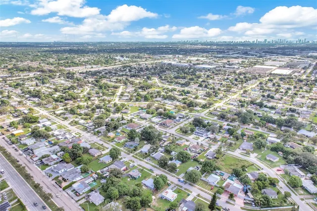 an aerial view of a city