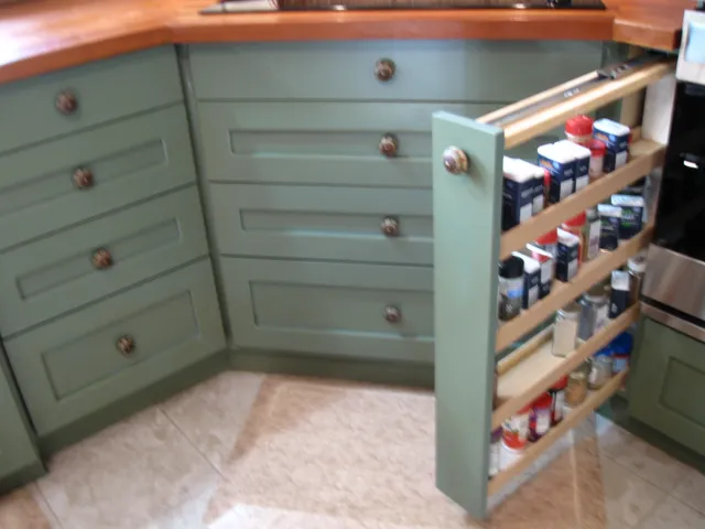 a close view of folding clothes and other items