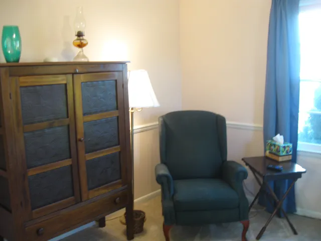 a close view of fireplace