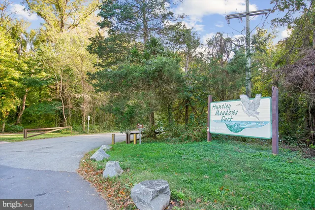 a view of a park with slide