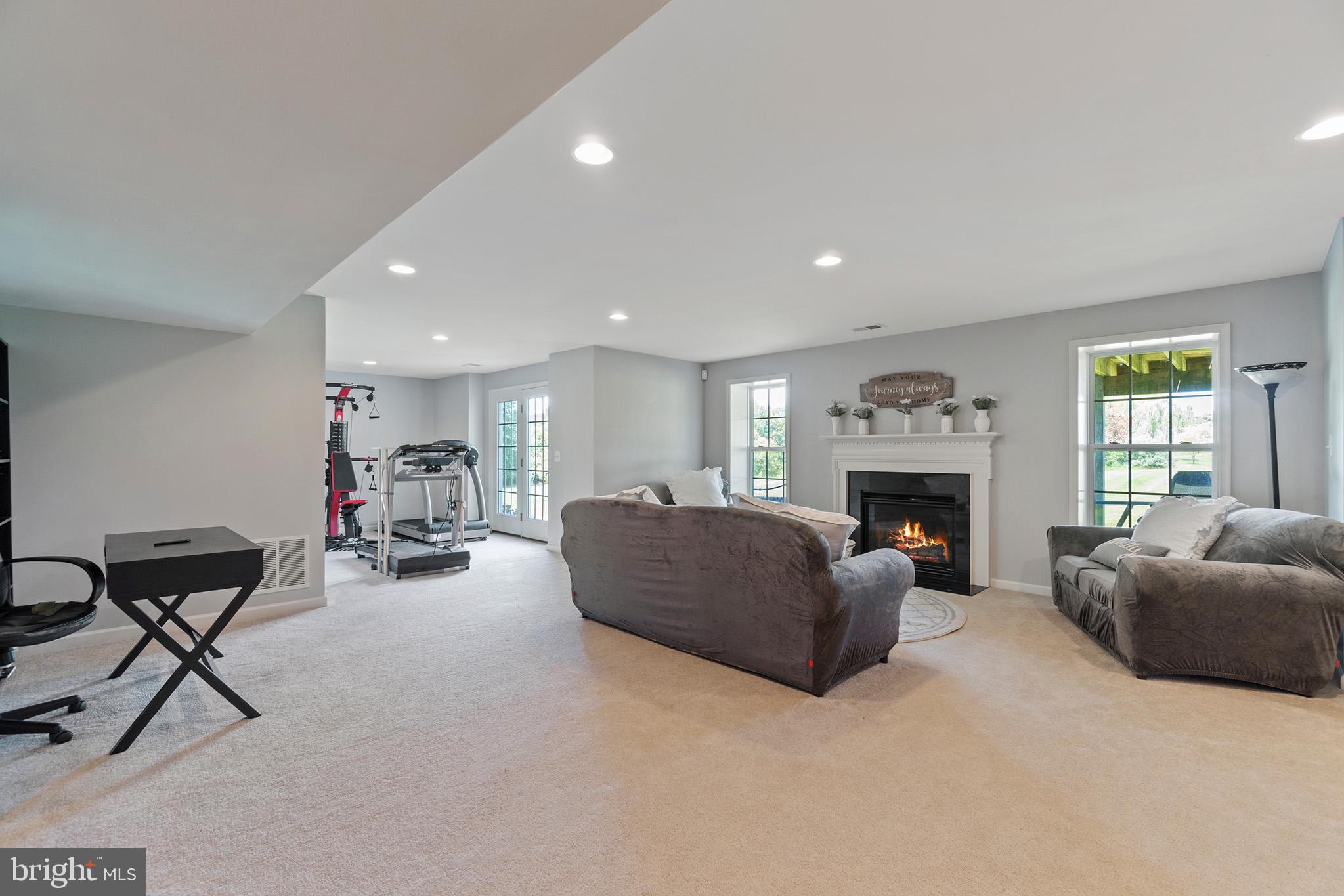 4650 Spring Run Road Warrenton, VA 20187 - Photo 37 of 58 Basement Recreation Room with Fireplace