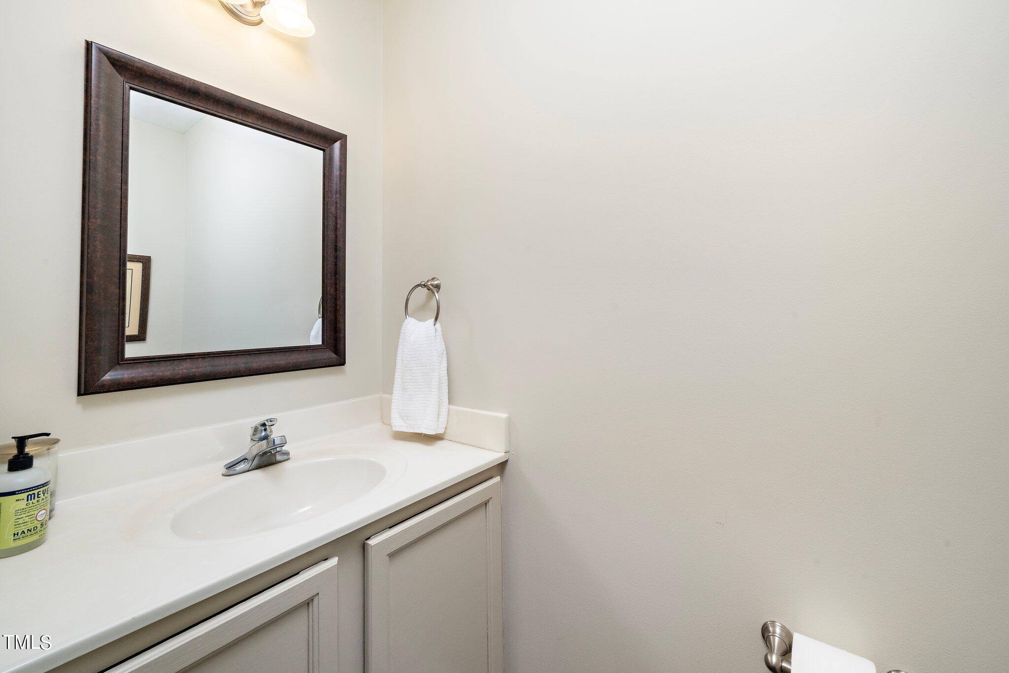 4602 Centrebrook Circle Raleigh, NC 27616 - Photo 16 of 24 a bathroom with a sink and a mirror