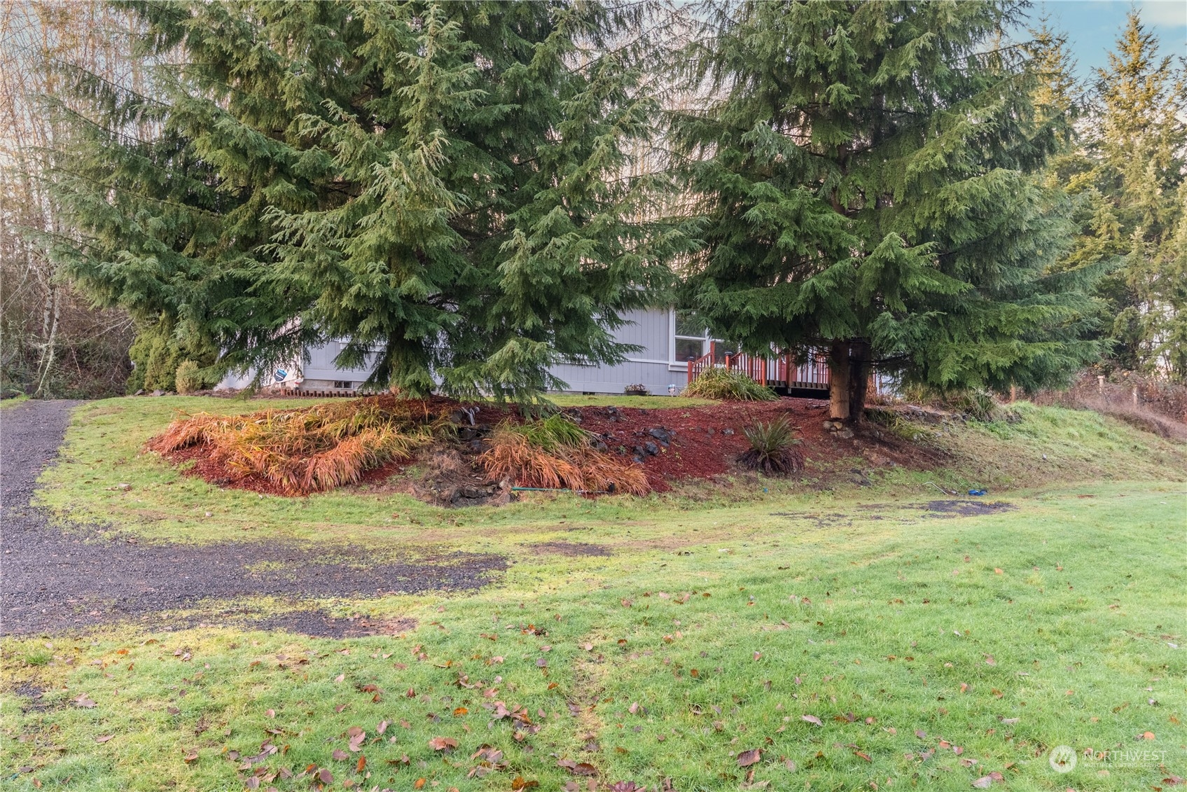 144 Merganser Road Longview, WA 98632 - Photo 4 of 31 a backyard of a house with yard and trampoline