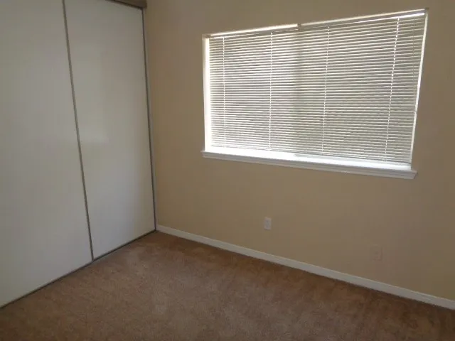 an empty room with a window