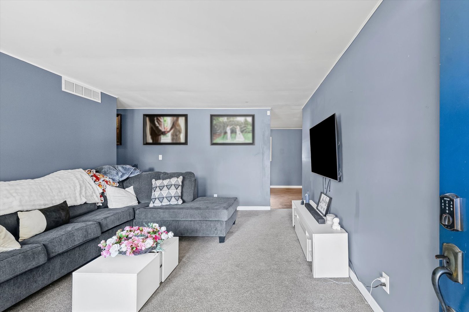 1715 Phillippe Drive Mahomet, IL 61853 - Photo 3 of 30 a living room with furniture and a flat screen tv