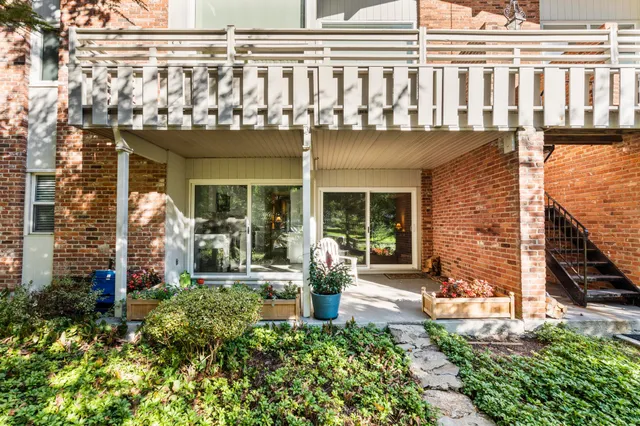 front view of a house with a garden