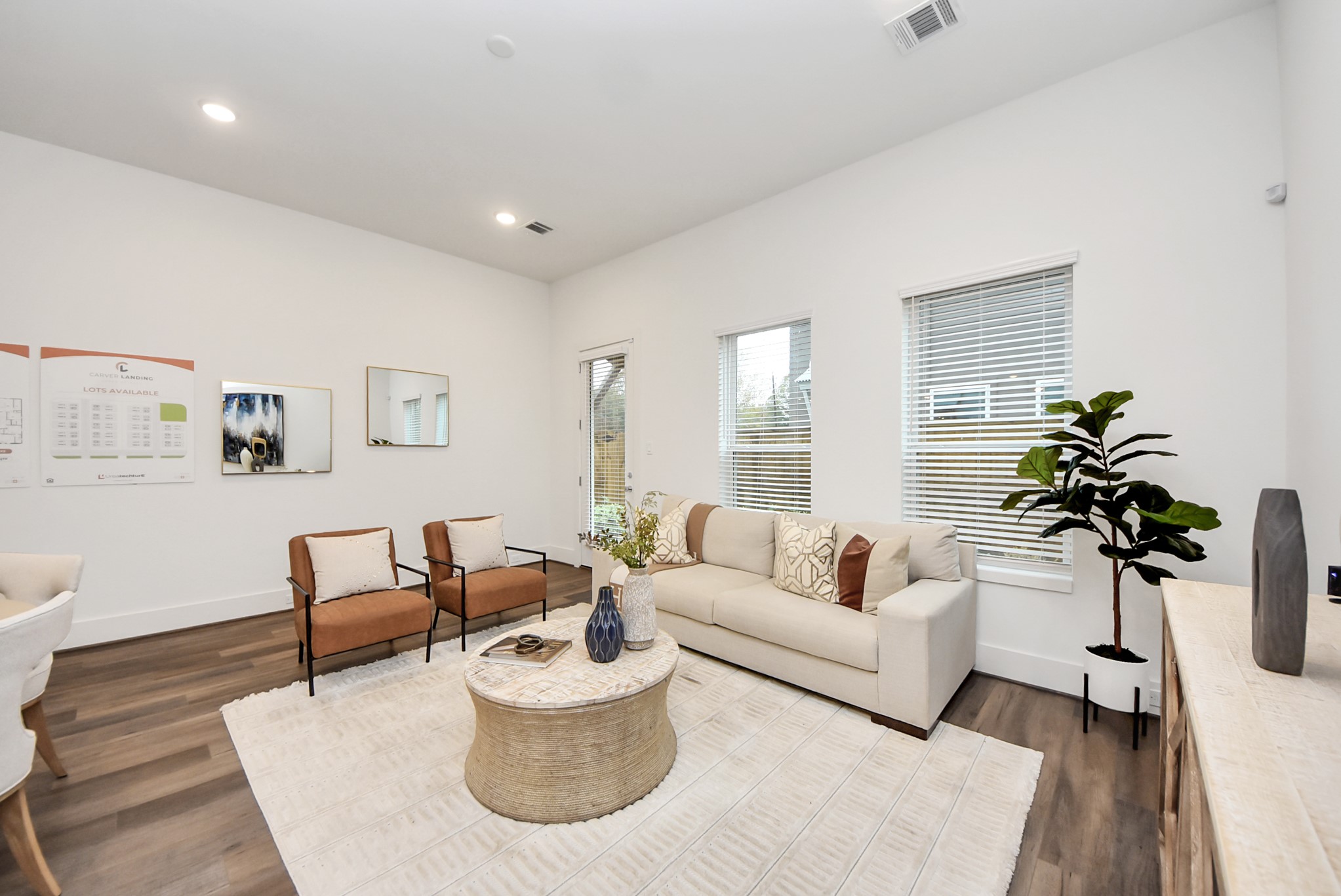 7502 Carver Road, Unit A Houston, TX 77088 - Photo 7 of 48 a living room with furniture and a potted plant