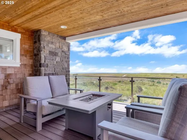 a view of a terrace with furniture