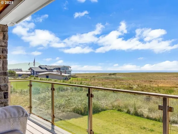 a view of an ocean from a balcony